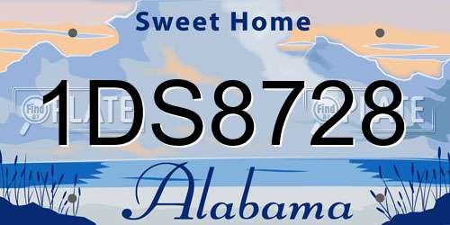1DS8728 Alabama License Plate