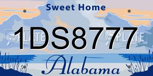 1DS8777 Alabama License Plate