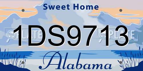 1DS9713 Alabama License Plate