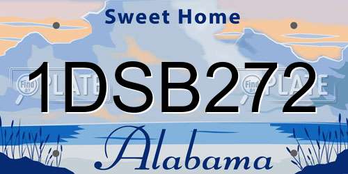 1DSB272 Alabama License Plate