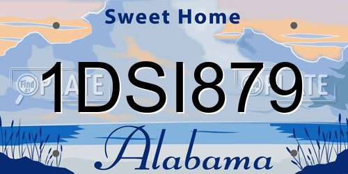 1DSI879 Alabama License Plate