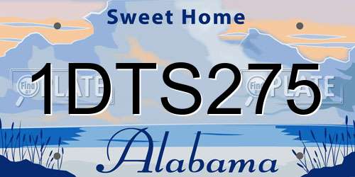 1DTS275 Alabama License Plate