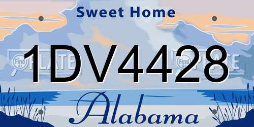1DV4428 Alabama License Plate