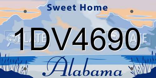 1DV4690 Alabama License Plate