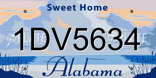1DV5634 Alabama License Plate