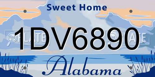 1DV6890 Alabama License Plate