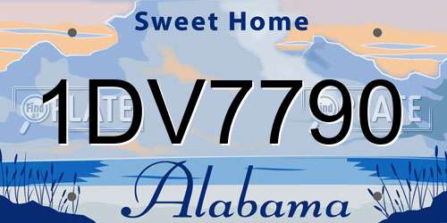 1DV7790 Alabama License Plate