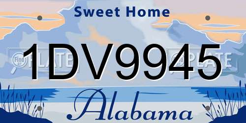 1DV9945 Alabama License Plate
