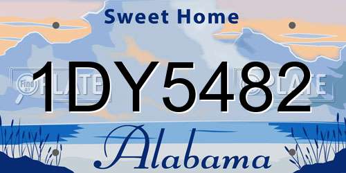 1DY5482 Alabama License Plate