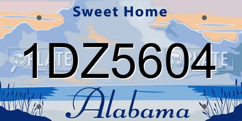 1DZ5604 Alabama License Plate