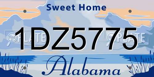 1DZ5775 Alabama License Plate
