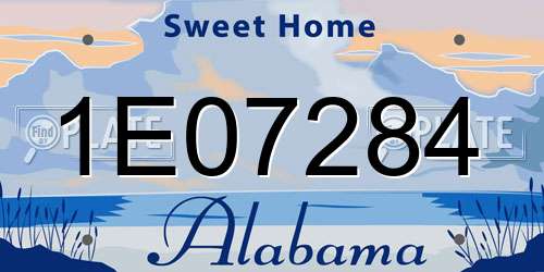 1E07284 Alabama License Plate
