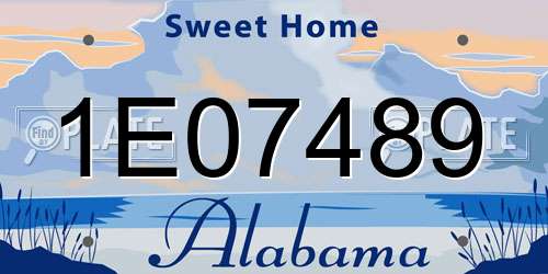 1E07489 Alabama License Plate