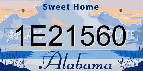 1E21560 Alabama License Plate