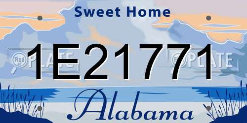 1E21771 Alabama License Plate