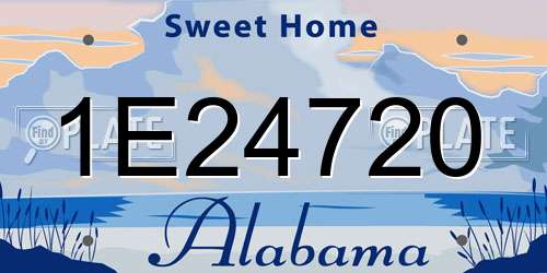 1E24720 Alabama License Plate