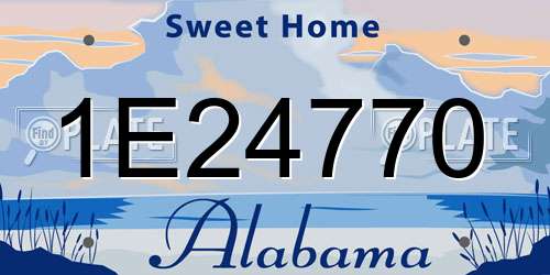1E24770 Alabama License Plate