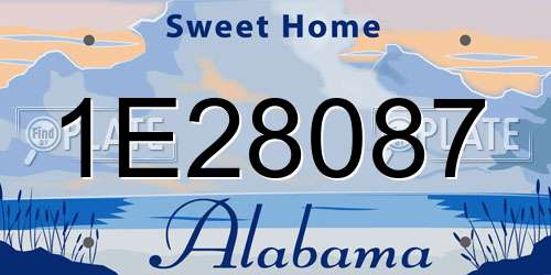 1E28087 Alabama License Plate