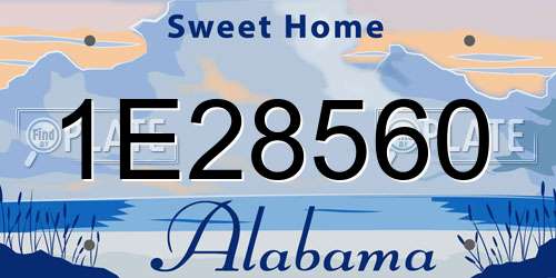 1E28560 Alabama License Plate