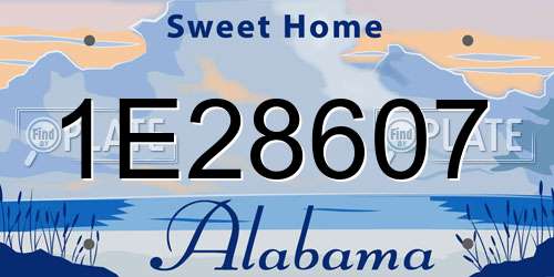 1E28607 Alabama License Plate