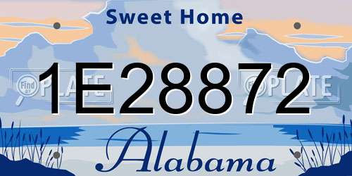 1E28872 Alabama License Plate