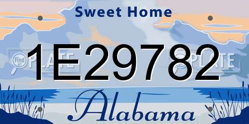 1E29782 Alabama License Plate