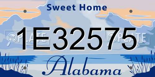 1E32575 Alabama License Plate