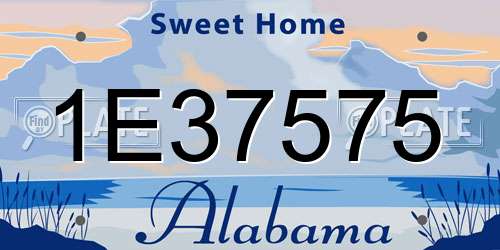 1E37575 Alabama License Plate