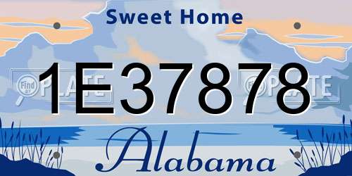 1E37878 Alabama License Plate