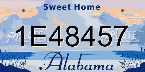 1E48457 Alabama License Plate