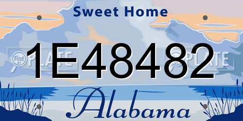 1E48482 Alabama License Plate