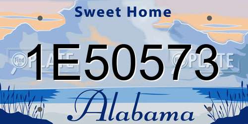 1E50573 Alabama License Plate