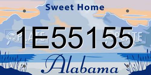 1E55155 Alabama License Plate