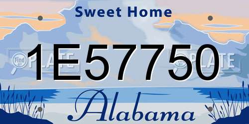 1E57750 Alabama License Plate