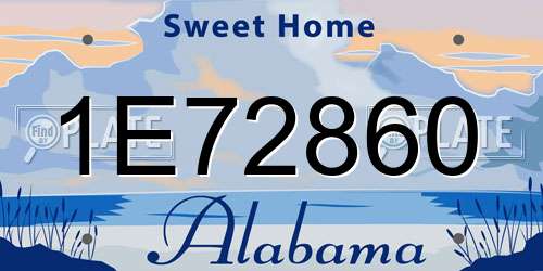 1E72860 Alabama License Plate