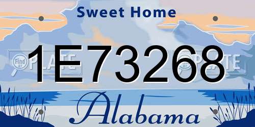 1E73268 Alabama License Plate