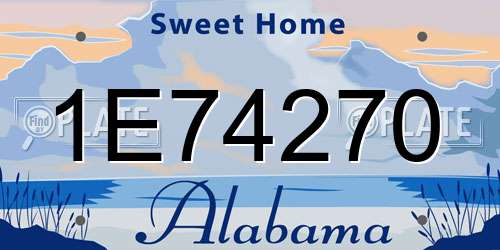 1E74270 Alabama License Plate