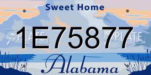 1E75877 Alabama License Plate
