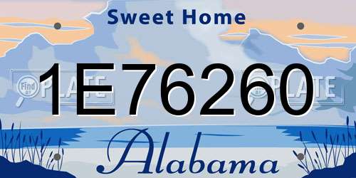 1E76260 Alabama License Plate