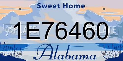 1E76460 Alabama License Plate