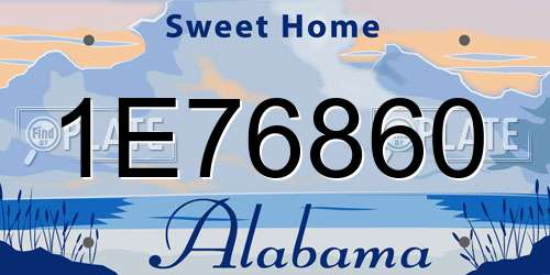 1E76860 Alabama License Plate
