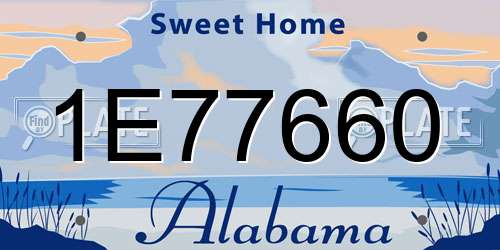 1E77660 Alabama License Plate