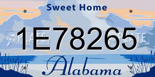 1E78265 Alabama License Plate