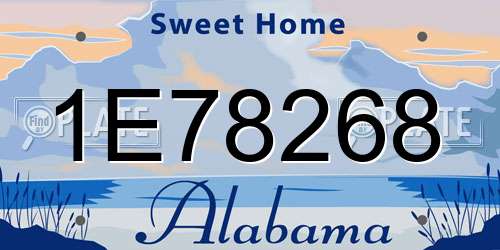 1E78268 Alabama License Plate