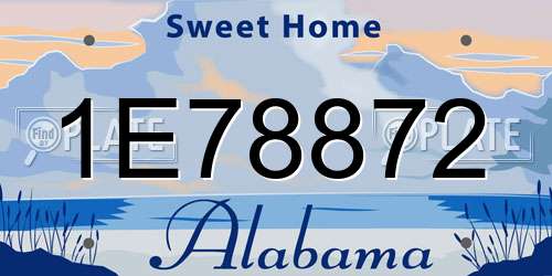 1E78872 Alabama License Plate