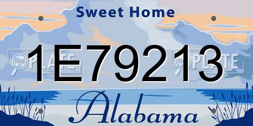 1E79213 Alabama License Plate