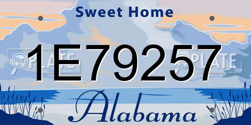 1E79257 Alabama License Plate