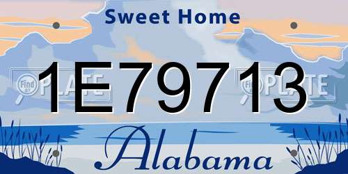1E79713 Alabama License Plate