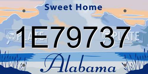 1E79737 Alabama License Plate