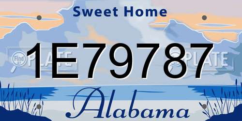 1E79787 Alabama License Plate